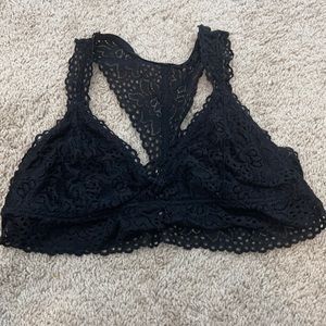 Black lace bralette
